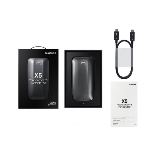 Твердотельный диск 500GB Samsung Х5 Portable ThunderboltTM3 MU-PВ500B, [R/W - 2800/2100 MB/s]